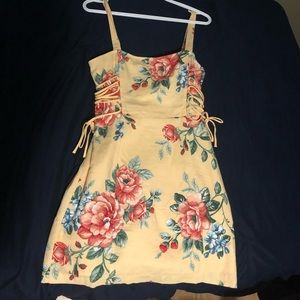 Yellow floral dress